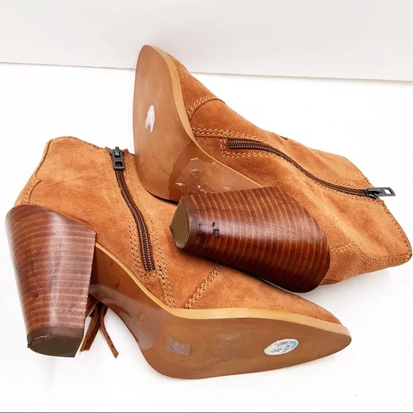 {COACH} Westyn Suede Fringe with Studs Booties